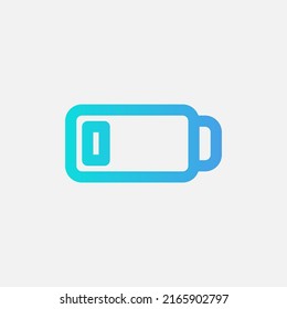 Low battery icon in gradient style about essentials, use for website mobile app presentation