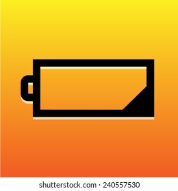 Low battery icon great for any use. Vector EPS10.