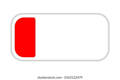 Low battery icon Horizontal vector illustration