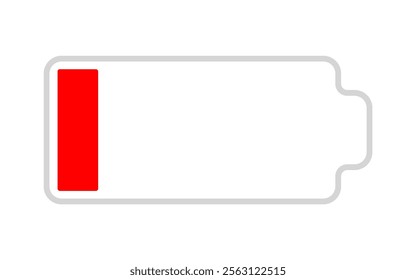 Low battery icon Horizontal vector illustration