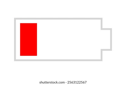 Low battery icon Horizontal vector illustration
