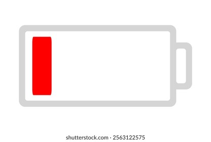 Low battery icon Horizontal vector illustration