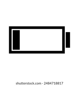 Low battery icon illustrated in vector