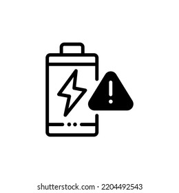 low battery icon illustration design