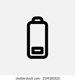 Low Battery Icon In Line Style About Camera, Use For Website Mobile App Presentation