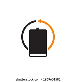 Low battery icon logo design vector template