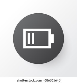 Low Battery Icon Symbol. Premium Quality Isolated Charge Element In Trendy Style.