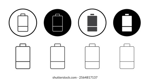 Low battery icon Thin outline art symbol