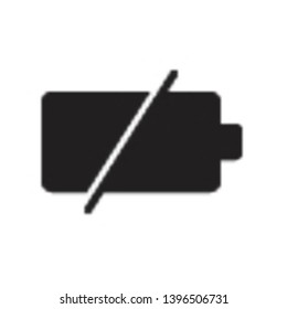 Low battery icon in trendy flat style design. Vector graphic illustration. Battery symbol for website design, logo, app, and ui. Pixel perfect. EPS 10.