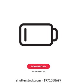 Low battery icon vector. Charge sign