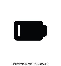 Low battery icon vector. Charge sign