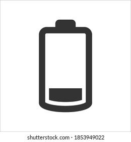 Low battery icon, vector graphics
