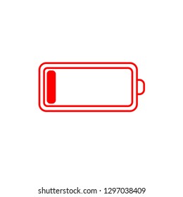 Low battery icon vector illustration
