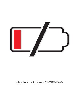 low battery icon- vector illustration