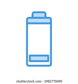 Low Battery icon vector illustration in blue style about multimedia for any projects, use for website mobile app presentation
