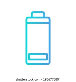 Low Battery icon vector illustration in gradient style about multimedia for any projects, use for website mobile app presentation