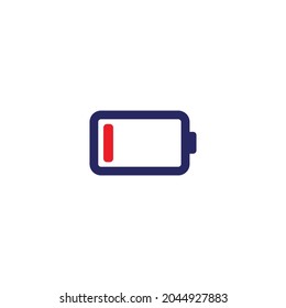 Low battery icon vector illustration