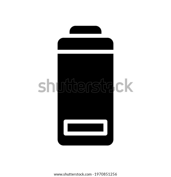 Low Battery icon vector illustration in\
solid style about multimedia for any projects, use for website\
mobile app presentation