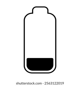 Low battery icon Vertical vector illustration