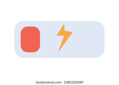 low battery illustration vector isolated