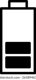 Vektorgrafik des Symbols für niedrige Akkuanzeige