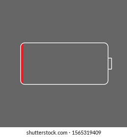 Low battery indicator - vector illustration