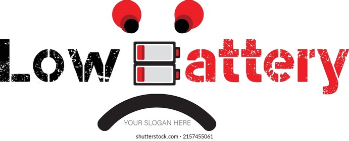 Low battery level icon sings vector design