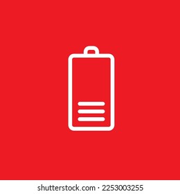 Icono de línea de batería baja. Plantilla de recursos gráficos, ilustración vectorial.