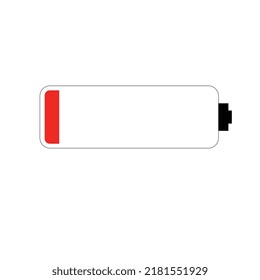 Low battery line icon vector design template and illustration with editable stroke
