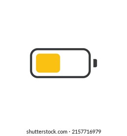 Low battery mode icon isolated on white background. Screen button symbol modern, simple, vector, icon for website design, mobile app, ui. Vector Illustration