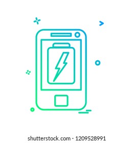 Low Battery Phone icon design vector 