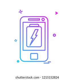 Low Battery Phone icon design vector 