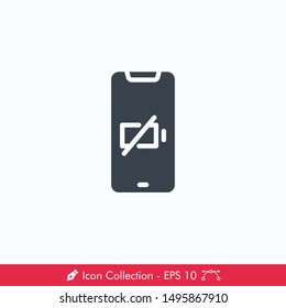 Low Battery Phone Icon / Vector