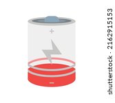 Low battery red empty vector emoji