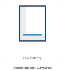 Low Battery And Technology Icon Concept