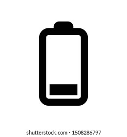 Low Battery Vector Graphics Icon