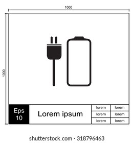 Low battery vector icon.