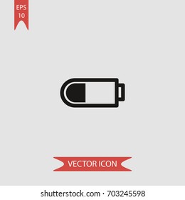 Low battery vector icon illustration symbol