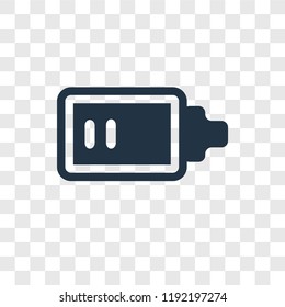 Low Battery vector icon isolated on transparent background, Low Battery transparency logo concept