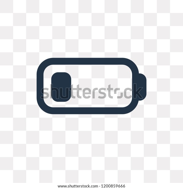 Low\
Battery vector icon isolated on transparent background, Low Battery\
transparency concept can be used web and\
mobile