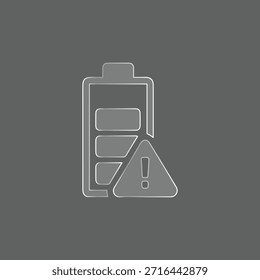 Estilo de línea de icono de advertencia de batería baja