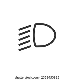 Low beam icon isolated on white background. Dipped beam modern, simple, vector, icon for website design, mobile app, ui. Vector Illustration