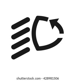 Low beam icon Vector Illustration on the white background.