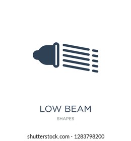 low beam icon vector on white background, low beam trendy filled icons from Shapes collection, low beam vector illustration