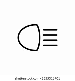 low beam light car icon sign vector