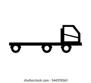 Low Bed Truck Icon Vector Illustration Design