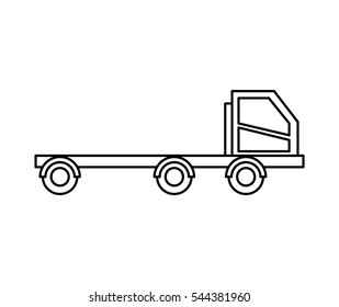 Low bed truck icon vector illustration design