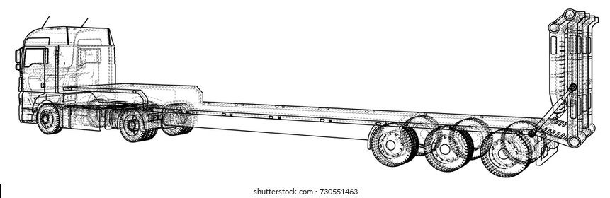 Flat Bed Truck Trailer Stock Illustrations, Images & Vectors | Shutterstock