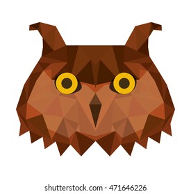 low bird low poly isolated icon vector illustration design