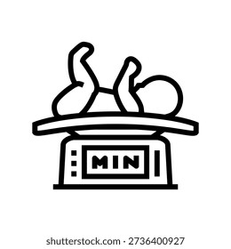 low birth weight line icon vector. low birth weight sign. isolated contour symbol black illustration